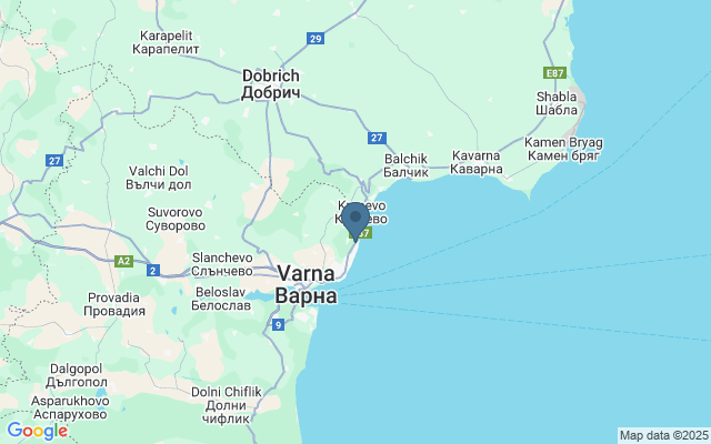 Kaart met locatie Aladža Manastir